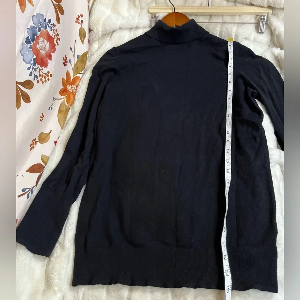 Torrid 0/L Black Workwear Office Fall Winter Studded  Teacher Turtleneck Sweater